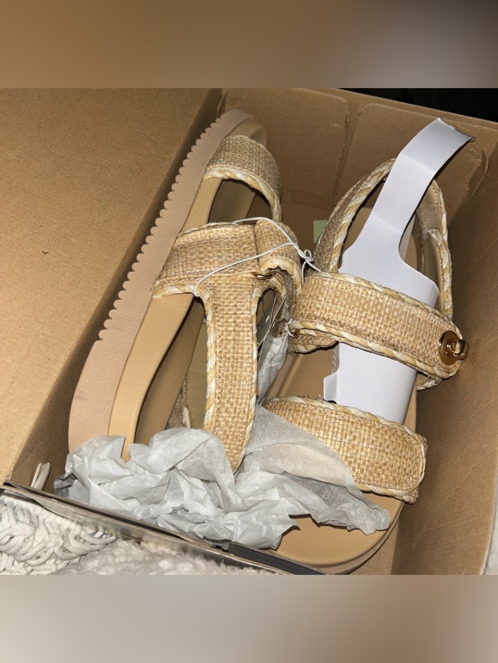 A New Day Tilly/Tanner Raffia Platform Footbed Sandals in tan (NIB/NWT), 9 - Picture 5 of 5